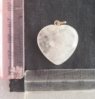 Quartz heart pendant R80. Collection in Tulbagh or Pudo locker to locker courier fee R50.