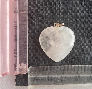 Quartz heart pendant R80. Collection in Tulbagh or Pudo locker to locker courier fee R50.