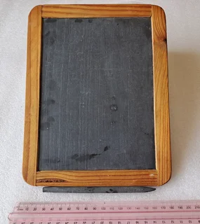 Antique slate board and pencil R150. Tulbagh.