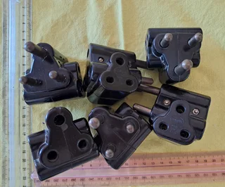 Six vintage Litemaster bakelite adaptors R120.Collect in Tulbagh or Pudo locker courier  fee R70