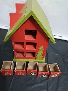 Wooden ADVENT Calendar Figurine (House)
