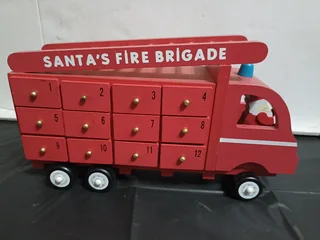 Wooden Advent Calendar Figurine (fire Truck)