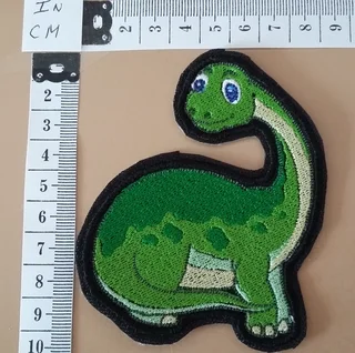 Embroidered dinosaur sew on fabric patch
