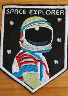 Embroidered astronaut fabric patch