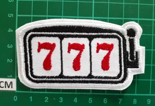 Embroidered 777 fabric patch