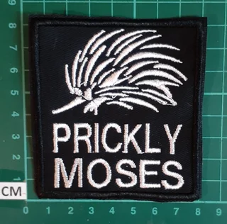 Embroidered Prickly moses fabric patch
