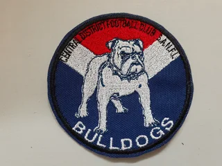 Embroidered bulldog 2 fabric patch