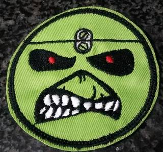 Embroidered Iron maiden fabric patch