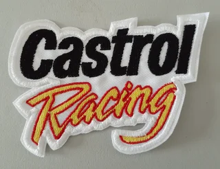 Embroidered castrol racing fabric patch