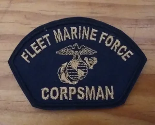 Embroidered fleet marine fabric patch