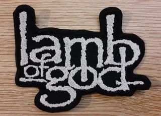 Embroidered lamb of god fabric patch