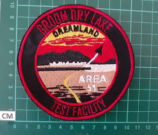 Embroidered area 51 fabric patch