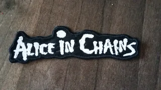 Embroidered alice in chains fabric patch