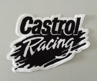 Embroidered castrol racing 2 fabric patch