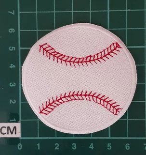 Embroidered bassball fabric patch