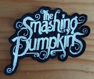 Embroidered smashing pumpkins fabric patch