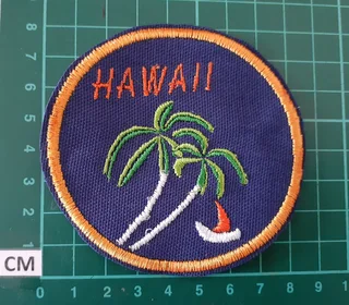 Embroidered Hawaii fabric patch