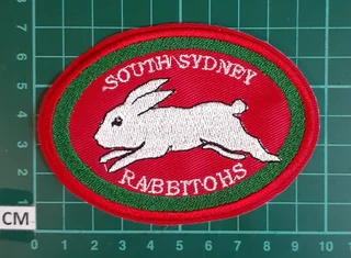 Embroidered Rabbitohs fabric Patch