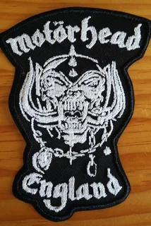 Embroidered motorhead fabric patch