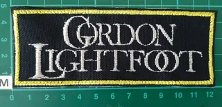 Embroidered gordon lightfoot fabric patch