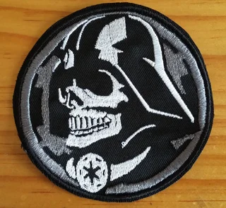 Embroidered darth vadar fabric patch