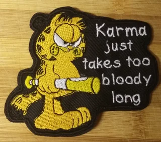 Embroidered garfield fabric patch