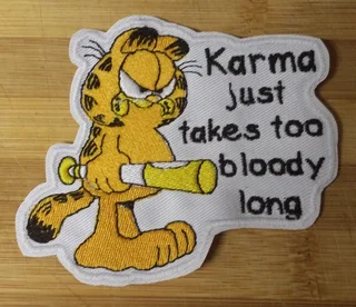 Embroidered Garfield 2 fabric patch
