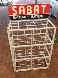 Battery storefront display cage
