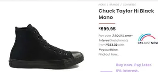 Converse Chuck Taylor Hi Black Mono