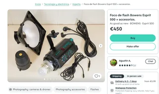 1 bowens kit with 2 x 500 esprit flashes , 2 bowls ,2 stands and 2 profoto