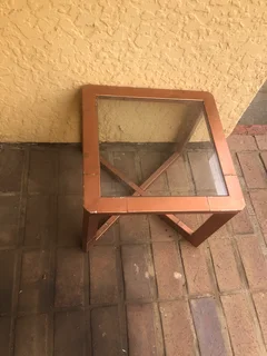 Side Table - glass and metal