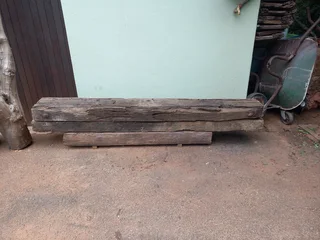 Railway sleepers and Silky Oak planked with live edge