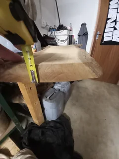 Railway sleepers and Silky Oak planked with live edge