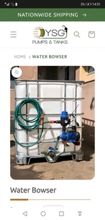 Water storage Containers with pump runs household flowbins 1000lt