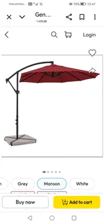 Outdoor umbrella 3mt oxe. Blood red.