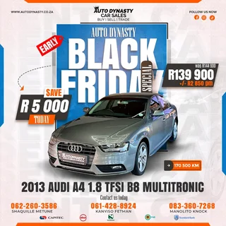 2013 Audi A4 1.8TFSI B8 Multitronic