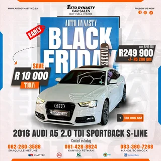 2016 Audi A5 2.0 TDI Sportback Sline