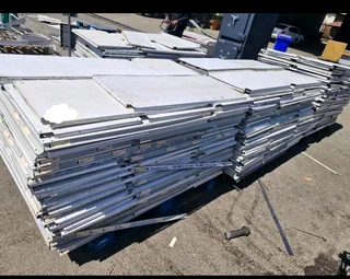 Supermarket gondola shelving for sale.