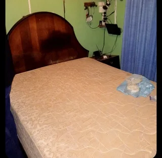 Vintage Wooden double bed 1960 - 1980