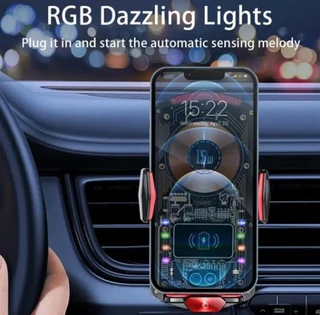 Car Automatic Clamping Phone Holder 15W Magnetic Wireless Charger