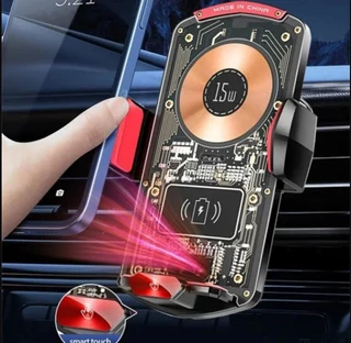 Car Automatic Clamping Phone Holder 15W Magnetic Wireless Charger