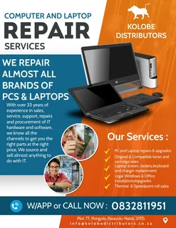 PC Sales, Repairs, Components and Service - Kolobe Distributors - Pongola/Mkuze/Nongoma/Makhathini/Z