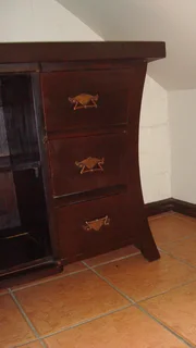 Solid wooden cabinet with brass handles - urgent sale