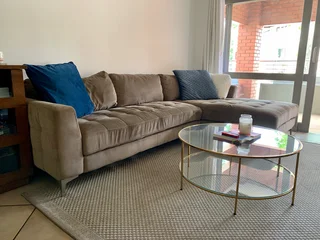 Oxford Brown Fabric Couch - Immaculate - Paid R18999