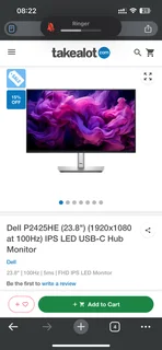 Computer Flat Panel Monitor, Model P2425Hb, DELL