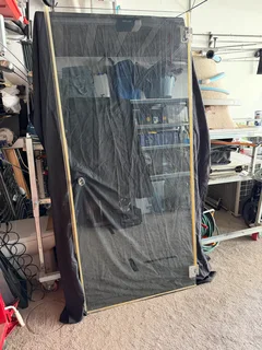 Bathroom shower glass panels