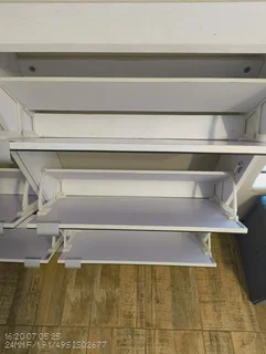 3 tier mirror shoe cabinet – set of 2