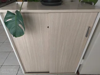 Sliding door credenza/cupboard