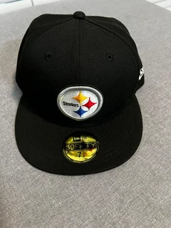 Pittsburgh Steelers Black 59fifty Fitted New Era Cap Brand New &amp; Original! - Size 7 1/4