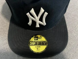New York Yankees Championship Side Flag 59fifty A-frame Fitted-new &amp; Original! - Size 7 1/2